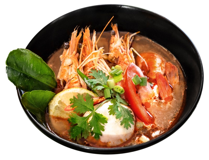 Tom Yum leves garnélarákkal